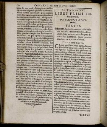 Ad Titulum XVI. - Ad Titulum XX.