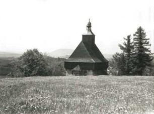 Großrückerswalde, Dorfkirche : Großrückerswalde. Dorfkirche. Ansicht von Nordosten gegen Pöhlberg