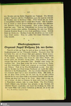Oberberghauptmann Siegmund August Wolfgang Frh. von Herder