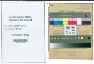 Entnazifizierung Paul Hoffmann , geb. 29.06.1903 (Landwirt)