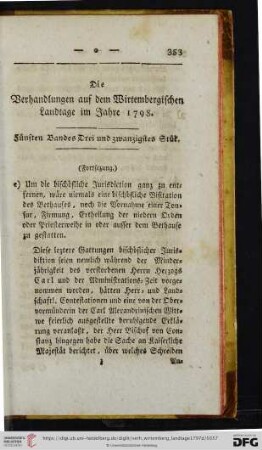 Fuenften Bandes Drei und zwanzigstes Stuek.