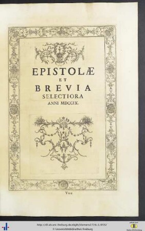 Epistolae Et Brevia Selectiora Anni MDCCIX.
