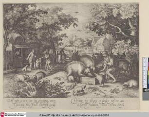 [Der verlorene Sohn als Schweinehirt; The prodigal son as a swineherd]