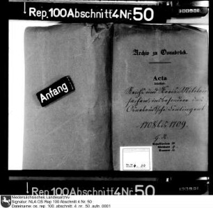 Reichs- und Kreismilitärsachen insbesondere das Osnabrücksche Kontingent
