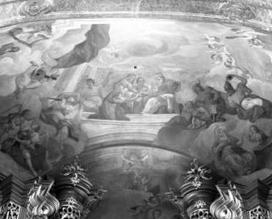 Gewölbebild mit der Darstellung "Die Geburt Johannes des Täufers"