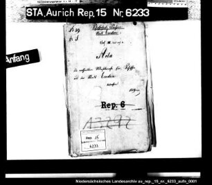 Die Ausstellung von Schiffsmeßbriefen für Einwohner der Stadt Emden