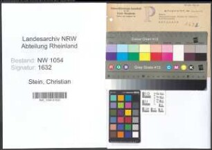Entnazifizierung Christian Stein , geb. 00.00.0000 (Kreissekretaer)