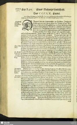 Das CCCLX. Capitel