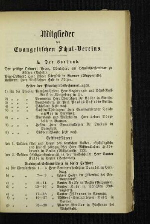 Mitglieder des Evangelischen Schul-Vereins