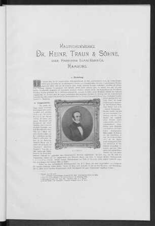 Kautschukwerke Dr. Heinr. Traun & Söhne, vorm. Harburger Gummi-Kamm-Co. Hamburg.