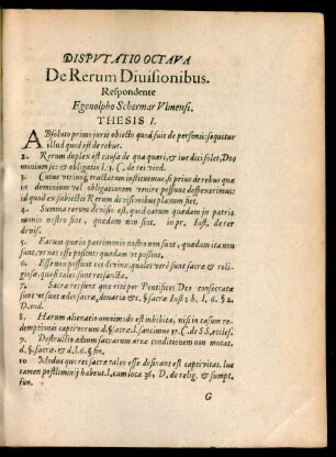 Disputatio Octava.