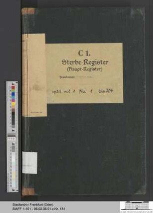 Sterberegister Stadt Frankfurt (Oder) 1928, Urkunde 1-384
