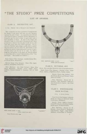"The Studio" prize competitions
