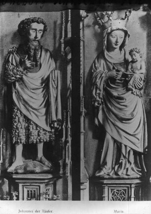 Hannover, Goldene Tafel, ehem. Hochaltar der St. Michaeliskirche Lüneburg, Johannes der Täufer, Madonna; Landesmuseum