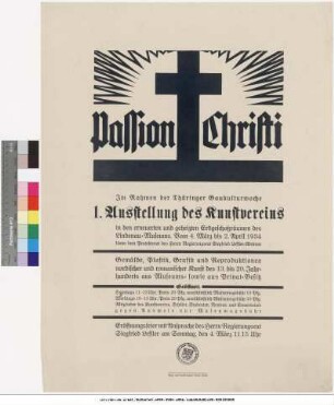 Originaltitel: Passion Christi 4. März - 2. April 1934