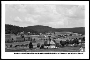 Blick auf Rehefeld mit Jagdschloss, Schwerter-Erholungsheim
