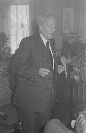 60. Geburtstag von Walter Maschke, Generalsekretär der Volksbühne Berlin : Walter Maschke während einer Rede