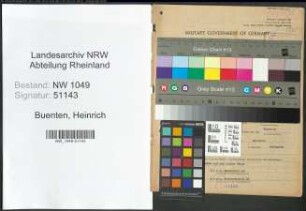 Entnazifizierung Heinrich Buenten , geb. 21.01.1891 (Verwalter)
