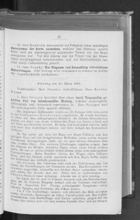 Sitzung am 10. März 1903.