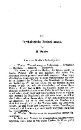 Psychologische Beobachtungen