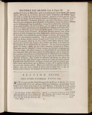 Section XXVIII. Histoire du Califat de Al Motasem.