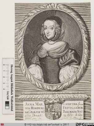 Bildnis Anna Margaretha Freifrau von Hohberg, geb. Gräfin von Puchaim