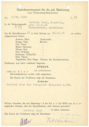 Bier, Gertrud