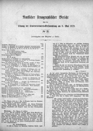 No. 21, 8. Mai 1879