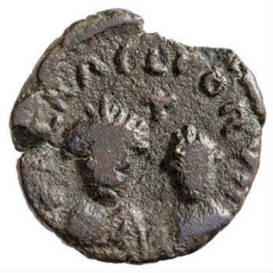 Münze, Halbfollis, 613 - 624