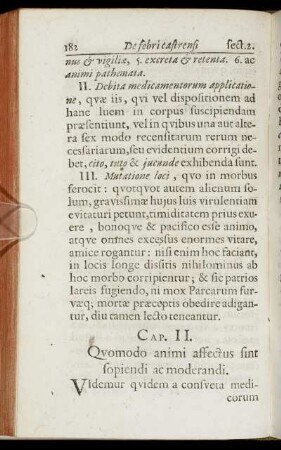 Cap. II. Quomodo animi affectus sint sopiendi ac moderandi.