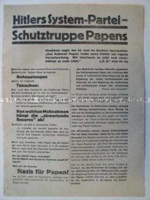 Propagandaflugblatt für die KPD gegen die Nazis