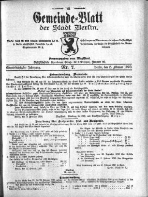 1920,7: Nr. 7, 15. Februar 1920
