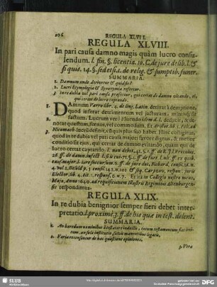 Regula XLVIII. In pari causa damno magis quàm lucro consulendum