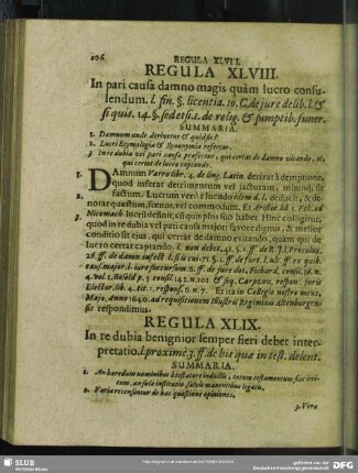 Regula XLVIII. In pari causa damno magis quàm lucro consulendum