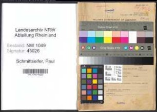 Entnazifizierung Paul Schmittseifer , geb. 14.09.1902 (Firmeninhaber)