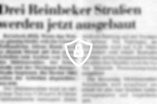 Drei Reinbeker Straßen werden jetzt ausgebaut