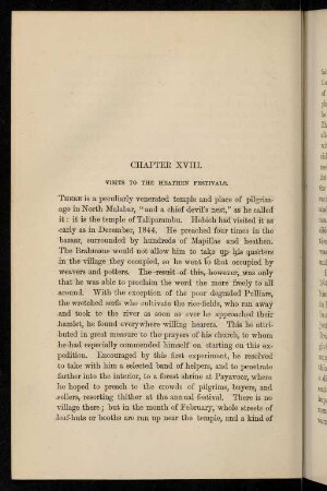 XVIII. Visits to the heathen festivals