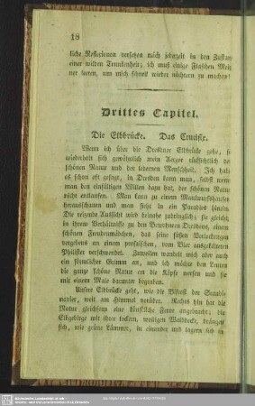 Drittes Capitel. Die Elbbrücke Das Crucifix
