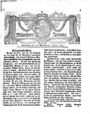 Münchner Zeitung. 1783
