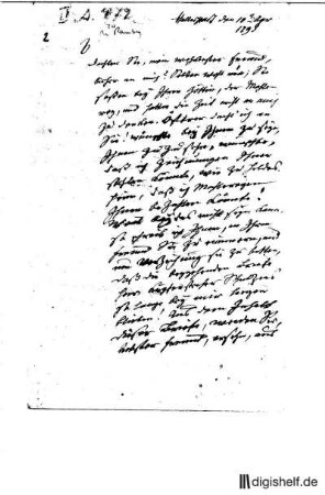2: Brief von Johann Wilhelm Ludwig Gleim an Johann Heinrich Ramberg