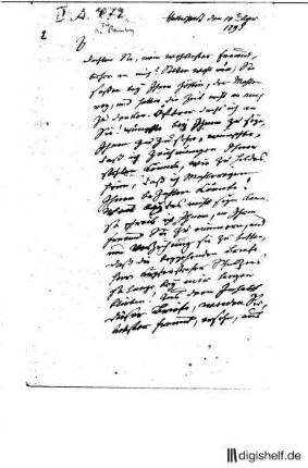 2: Brief von Johann Wilhelm Ludwig Gleim an Johann Heinrich Ramberg