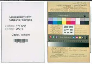 Entnazifizierung Wilhelm Gadler , geb. 20.04.1893 (Arbeiter)