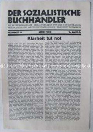 Mitteilungsblatt "Der sozialistische Buchhändler"