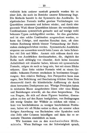 Mechanische Hilfsmittel.