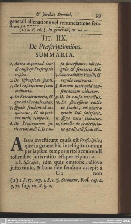 Tit. IIX, De Praescriptionibus