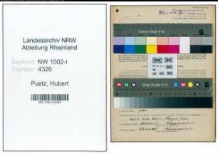 Entnazifizierung Hubert Puetz, geb. 13.10.1895 (Werkmeister)