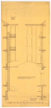 Nationalbank für Deutschland, Berlin: Hof II, Feuerleitern 1:50