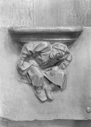 Sechste Misericordie: Mann mit Tasche
