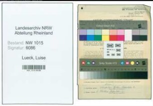 Entnazifizierung Luise Lueck , geb. 21.04.1899 (Kauffrau)