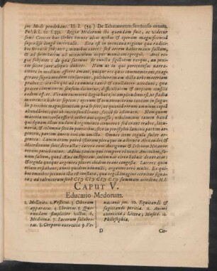 Caput V. Educatio Medorum.